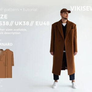 Bernard coat sewing pattern with tutorial size US 38 UK 38 EU 48